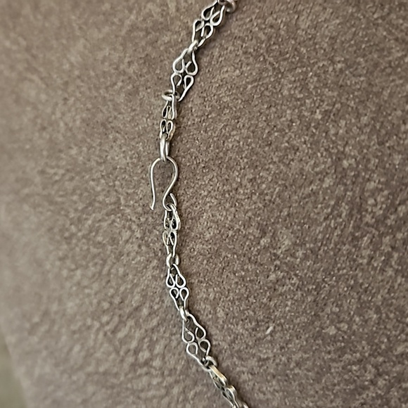 Peruvian Blue Chrysocolla Pendant Chain Necklace - Picture 5 of 8